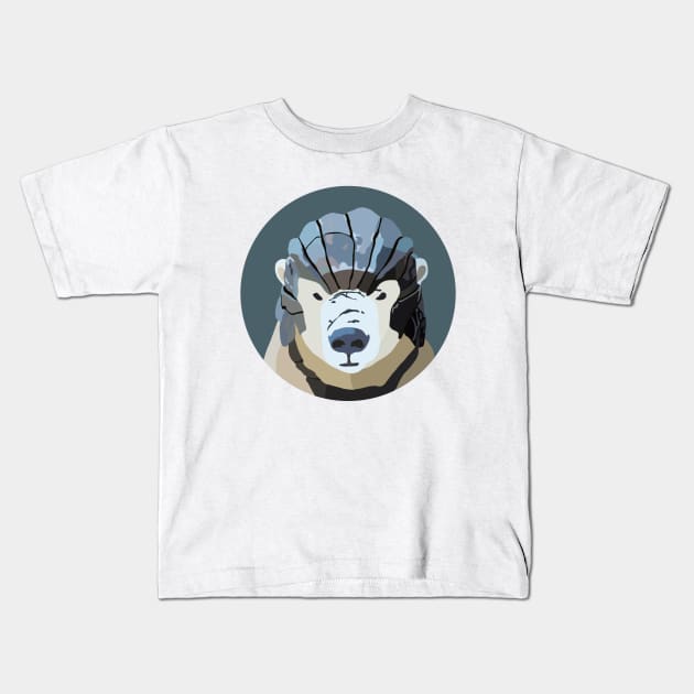 Armored Bear Kids T-Shirt by RockyCreekArt